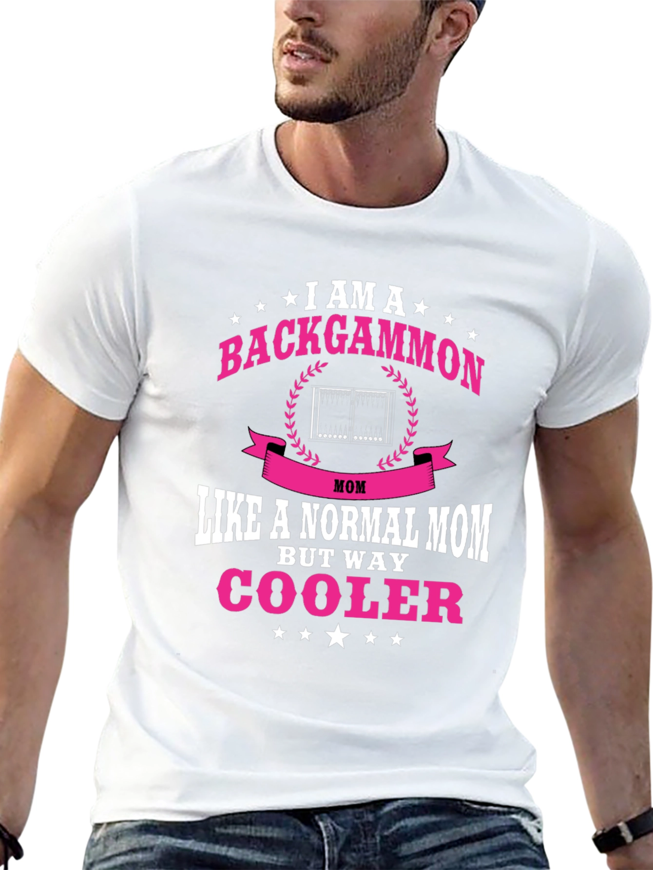 Backgammon Mom T-Shirt - Cool Mom Tee
