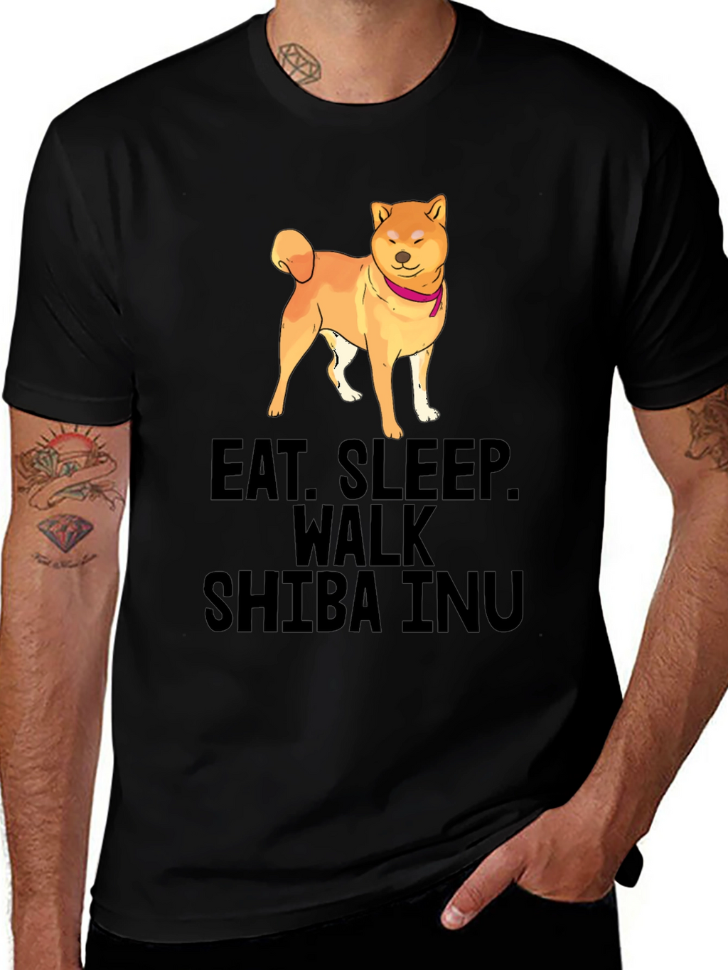 Eat Sleep Walk Shiba Inu T-Shirt