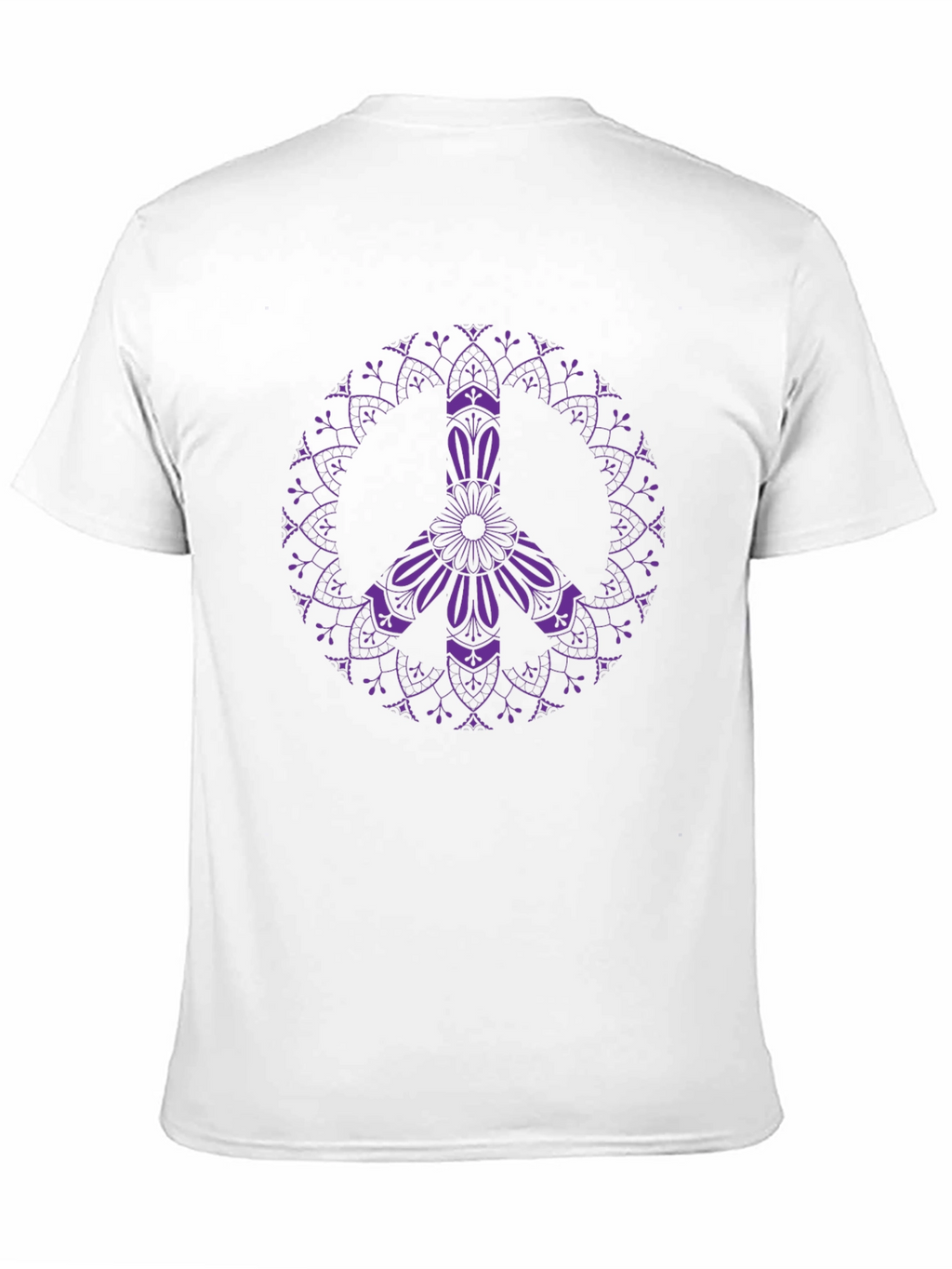Peace Sign Mandala Graphic Tee - Black