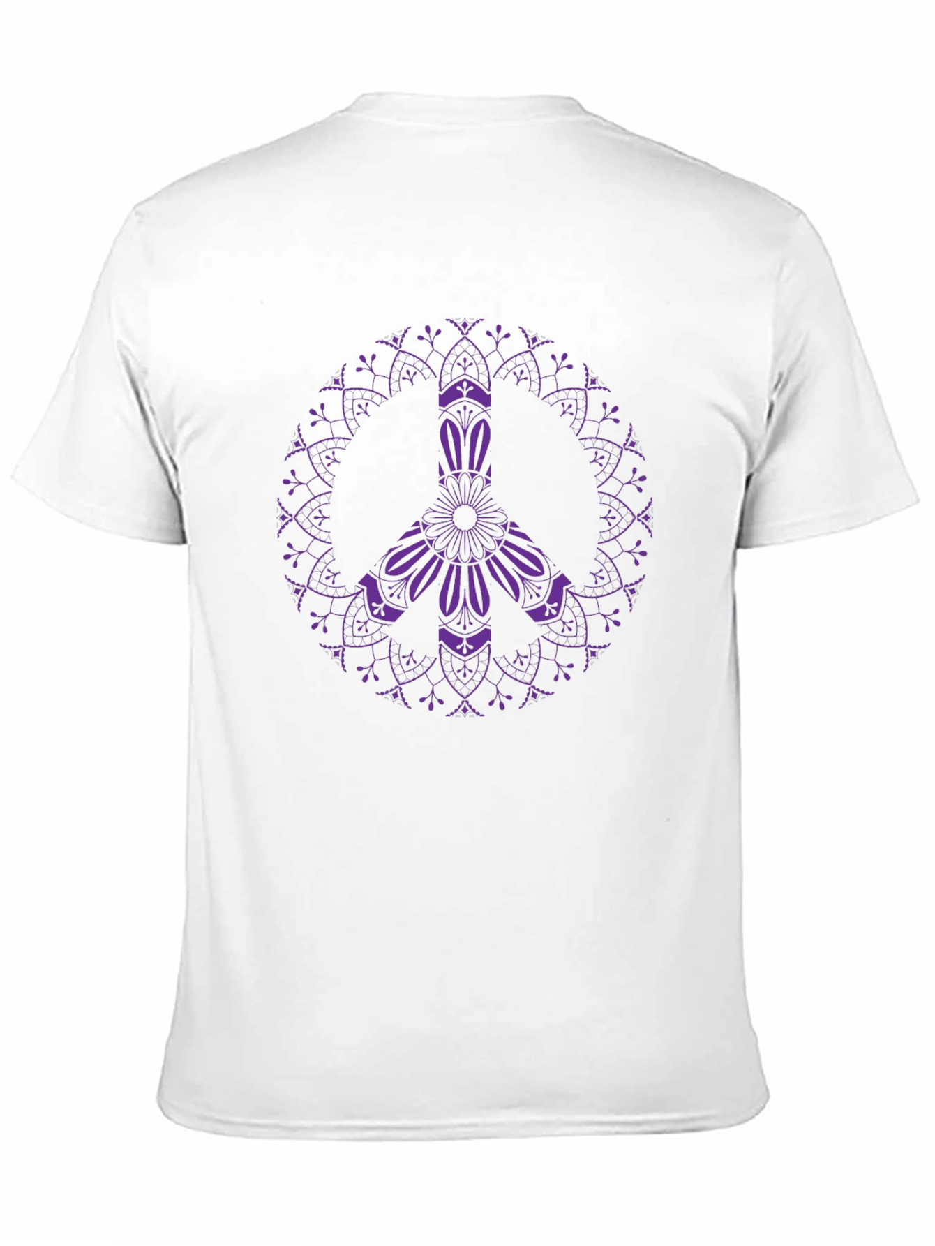 Peace Sign Mandala Graphic Tee - Black