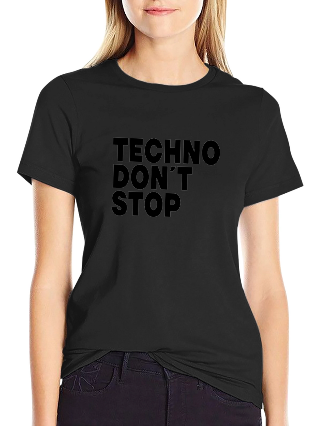 Techno Dont Stop Black T-Shirt