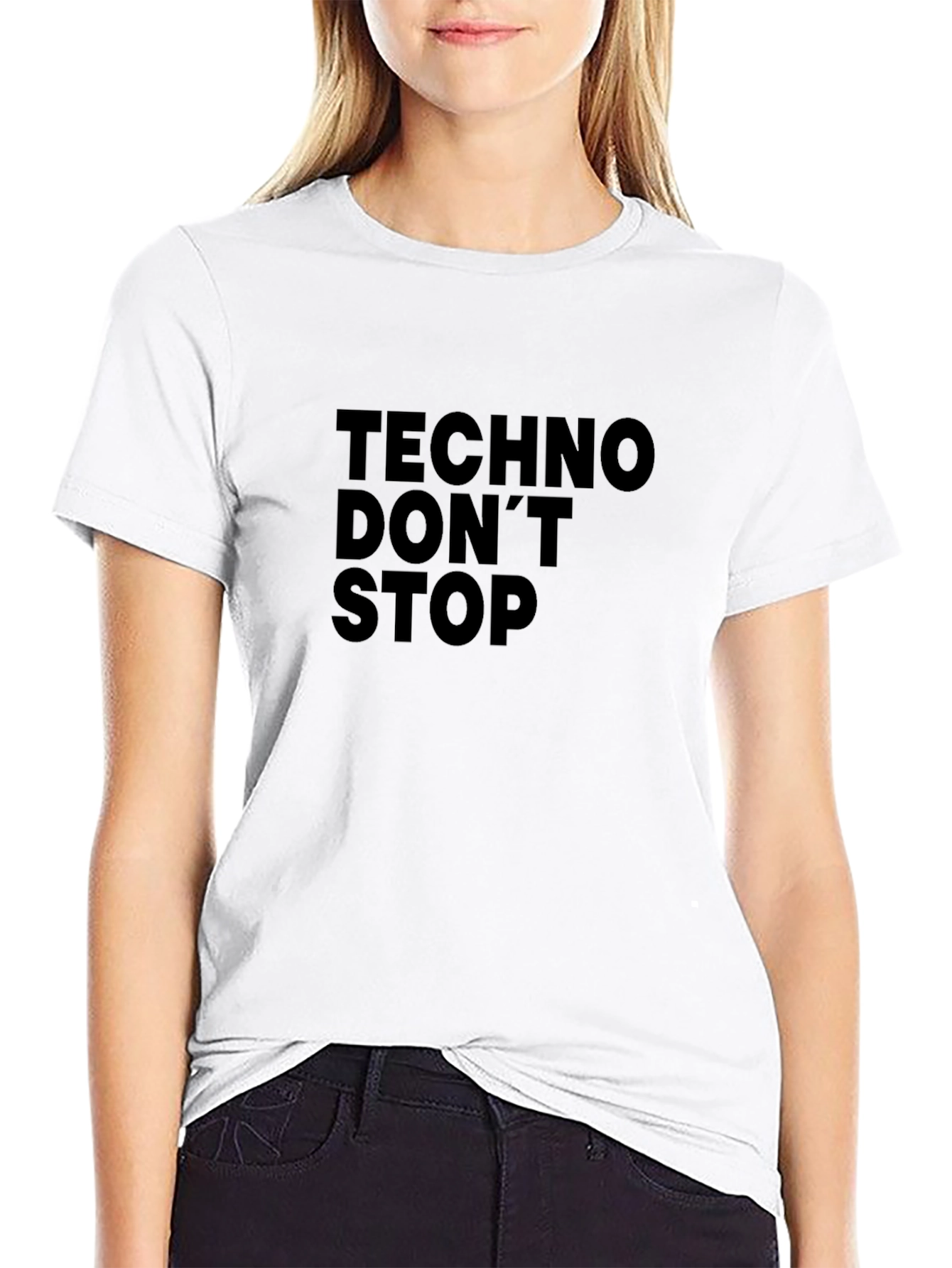 Techno Dont Stop Black T-Shirt
