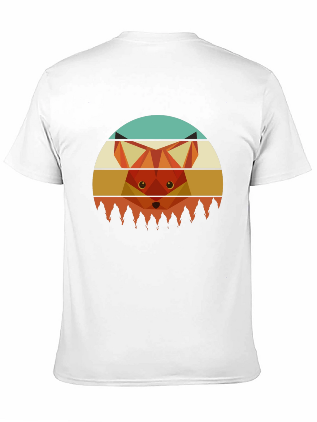 Geometric Fox Graphic Tee - Unisex Crew Neck T-Shirt