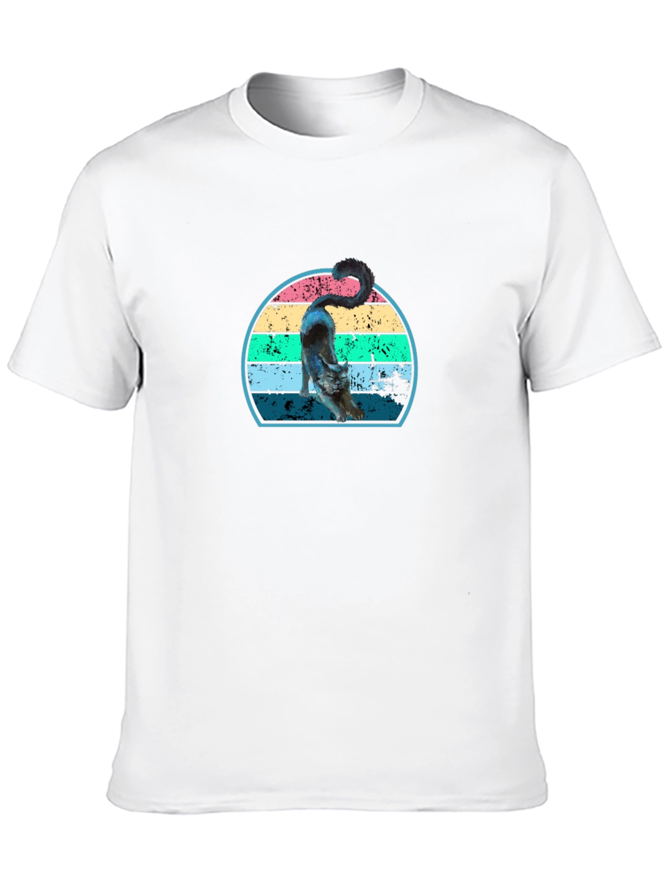 Retro Cat Stretch T-Shirt
