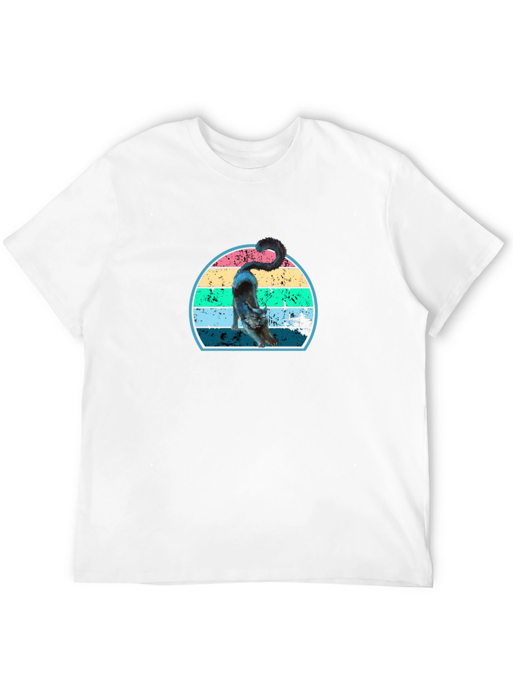 Retro Cat Stretch T-Shirt