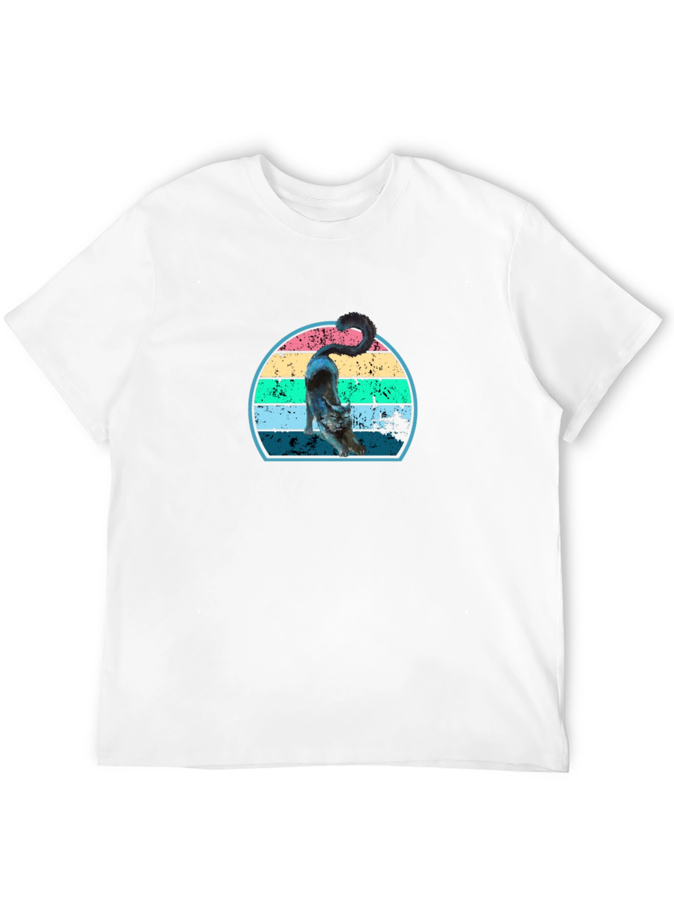 Retro Cat Stretch T-Shirt