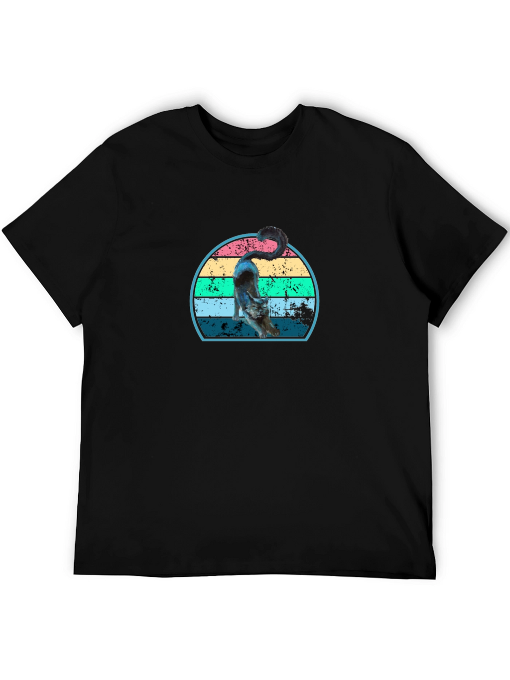 Retro Cat Stretch T-Shirt
