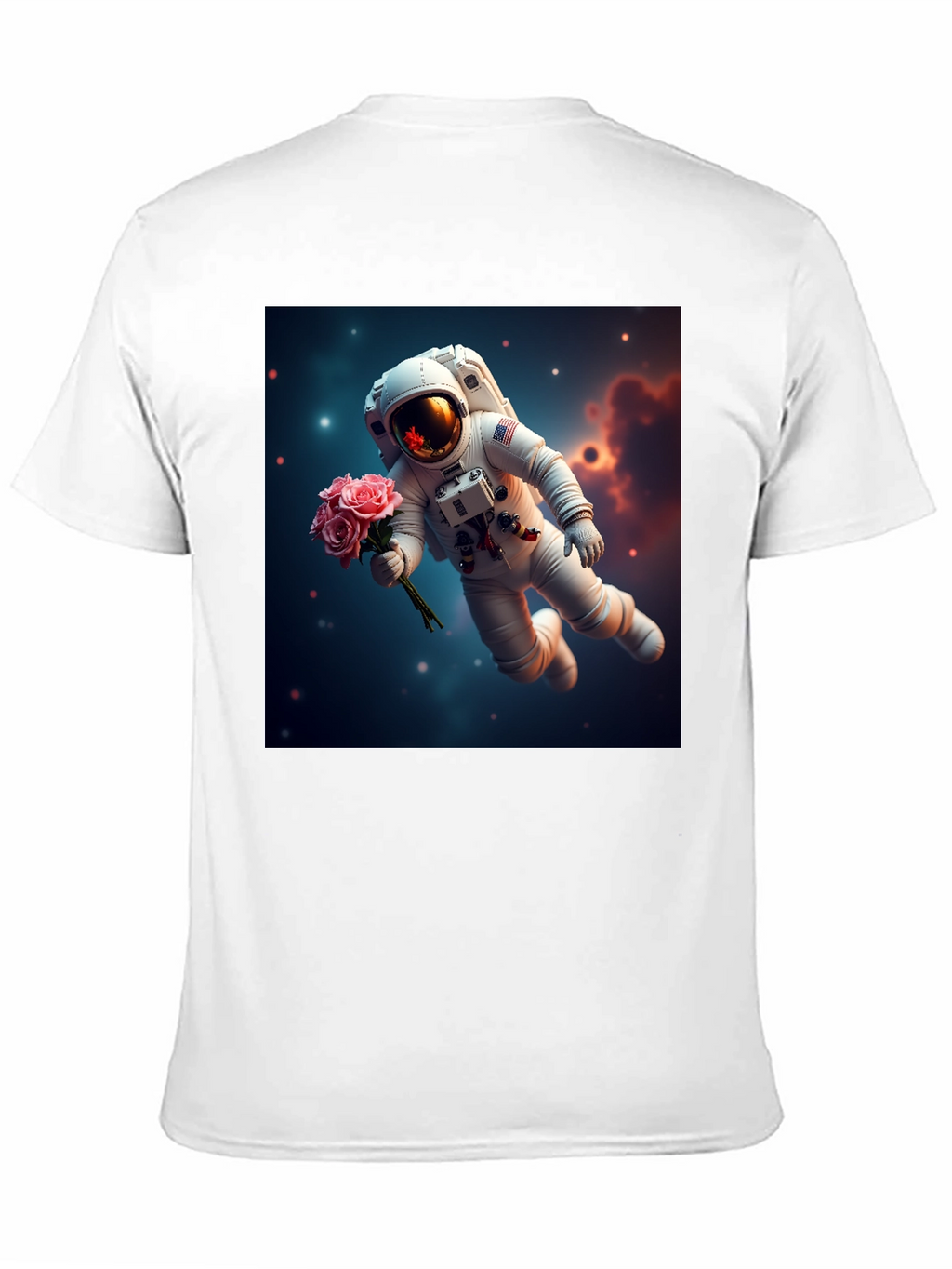 Astronaut with Roses Graphic T-Shirt