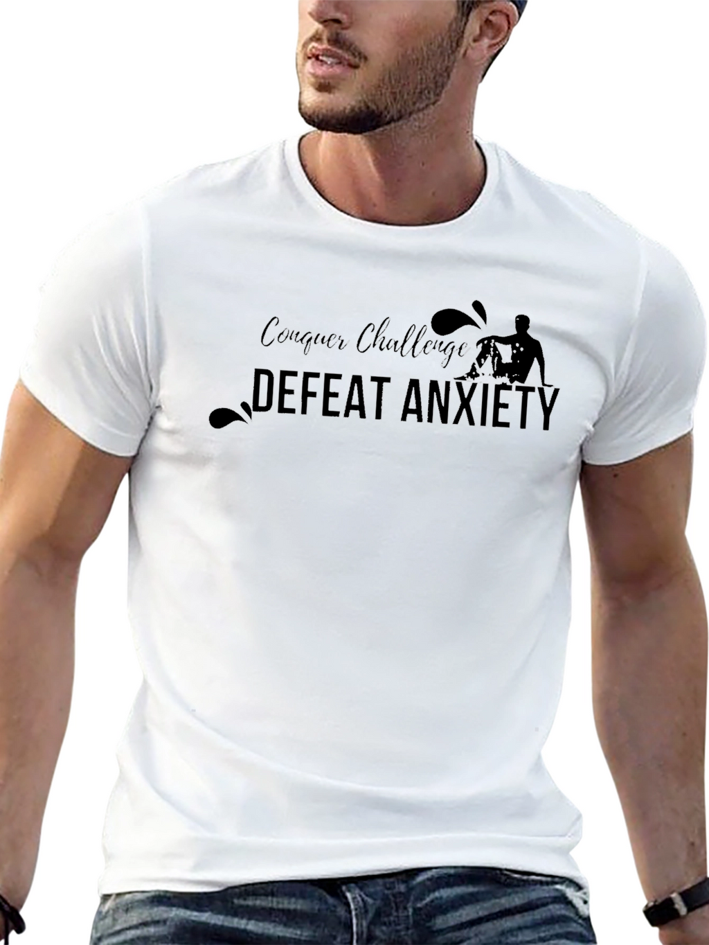 Conquer Challenge Defeat Anxiety T-Shirt