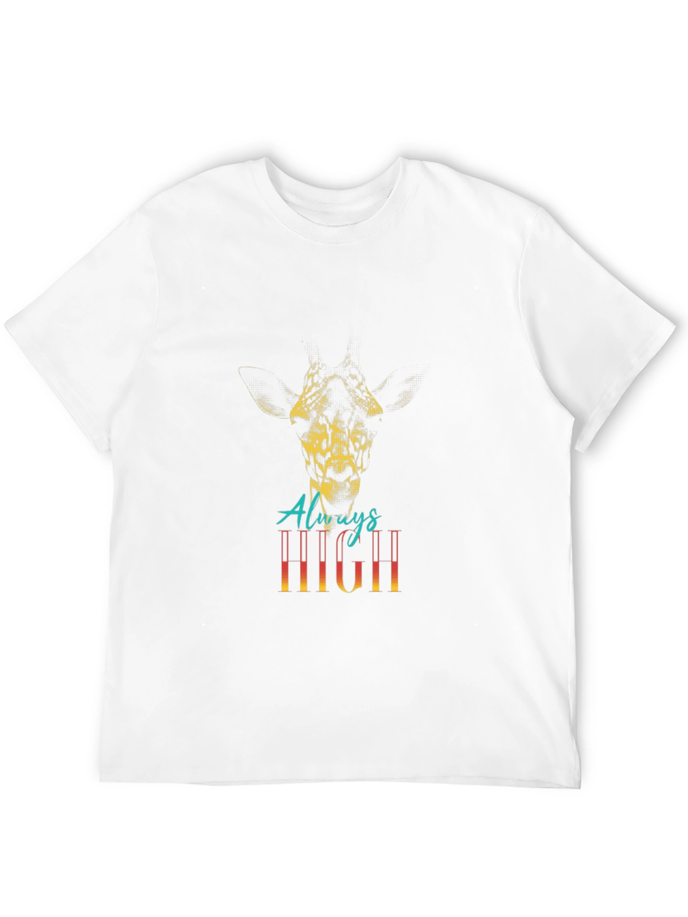 Always High Giraffe Graphic Tee - Black