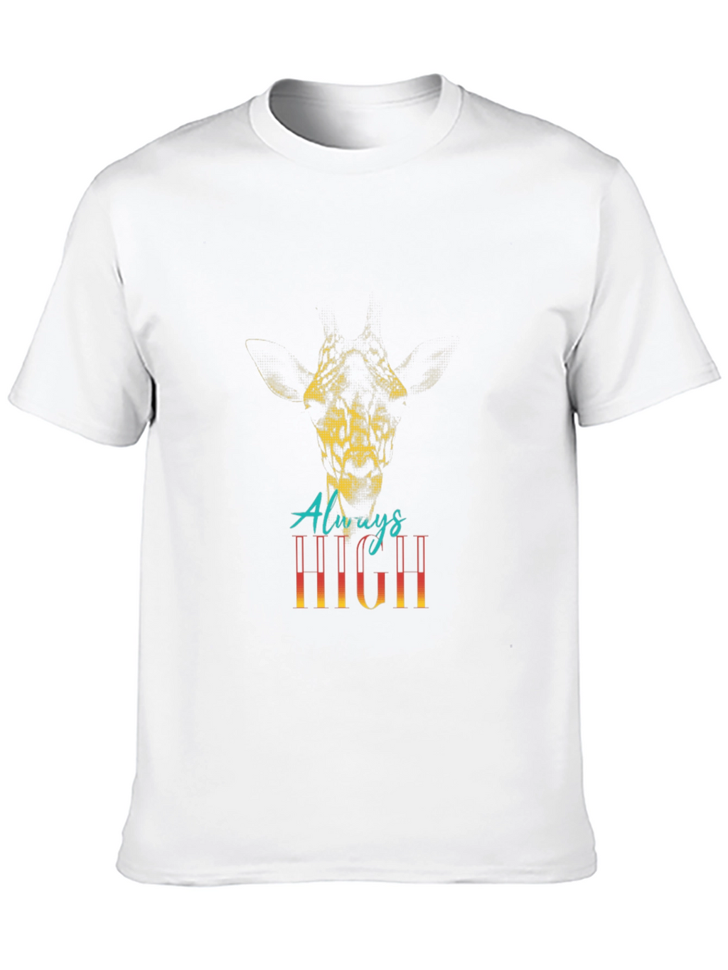 Always High Giraffe Graphic Tee - Black