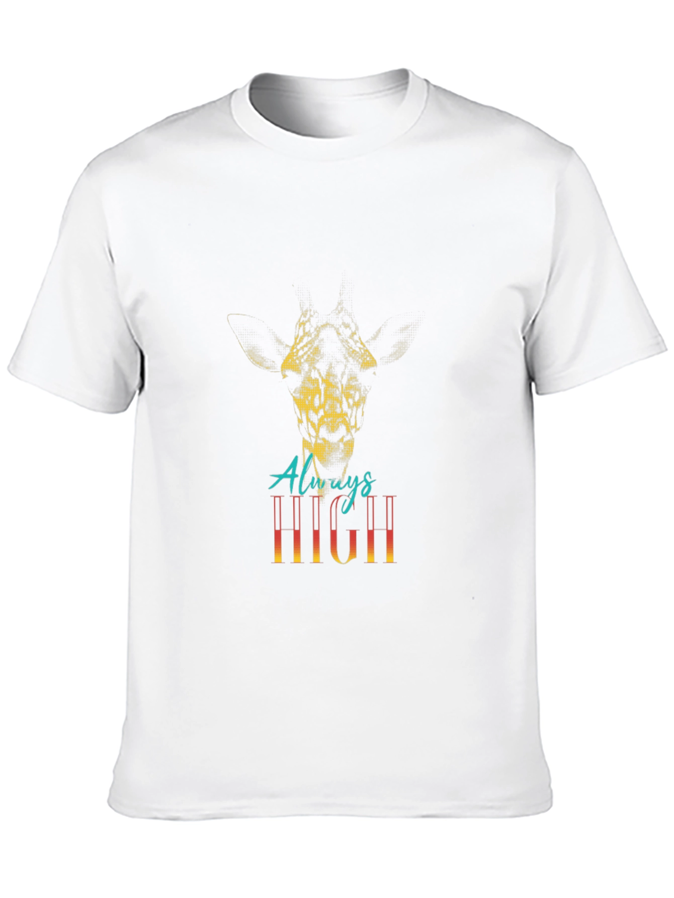 Always High Giraffe Graphic Tee - Black