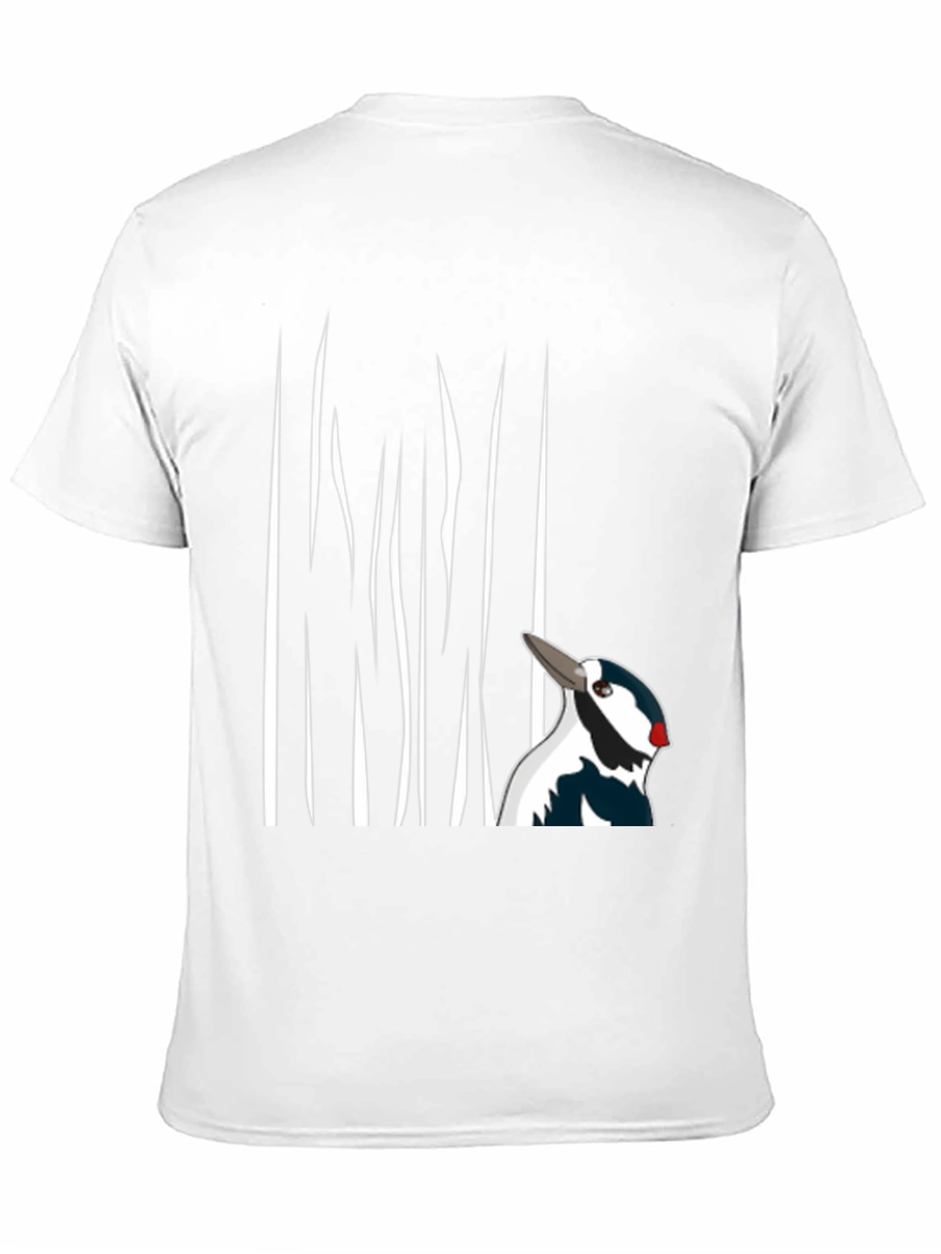 Woodpecker Graphic Tee - Black Cotton T-Shirt