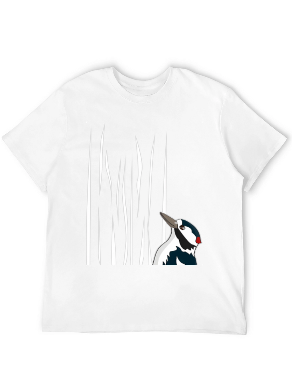 Woodpecker Graphic Tee - Black Cotton T-Shirt