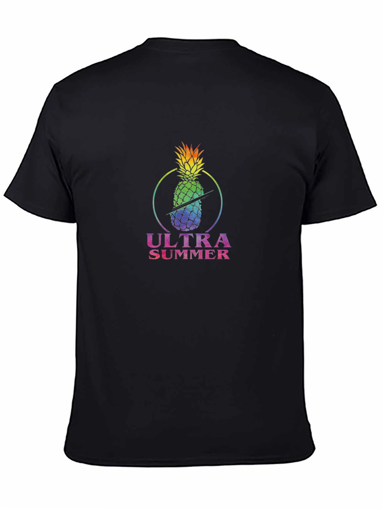Ultra Summer Pineapple Black T-Shirt