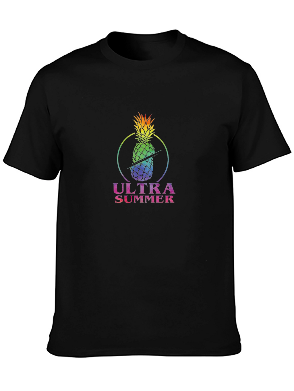 Ultra Summer Pineapple Black T-Shirt