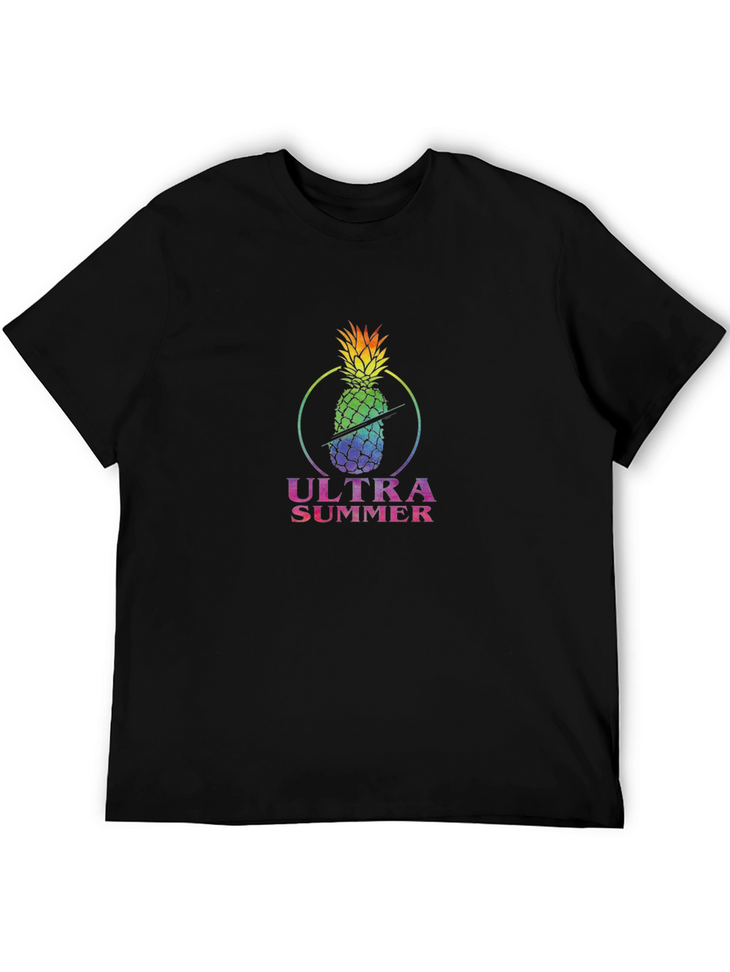 Ultra Summer Pineapple Black T-Shirt