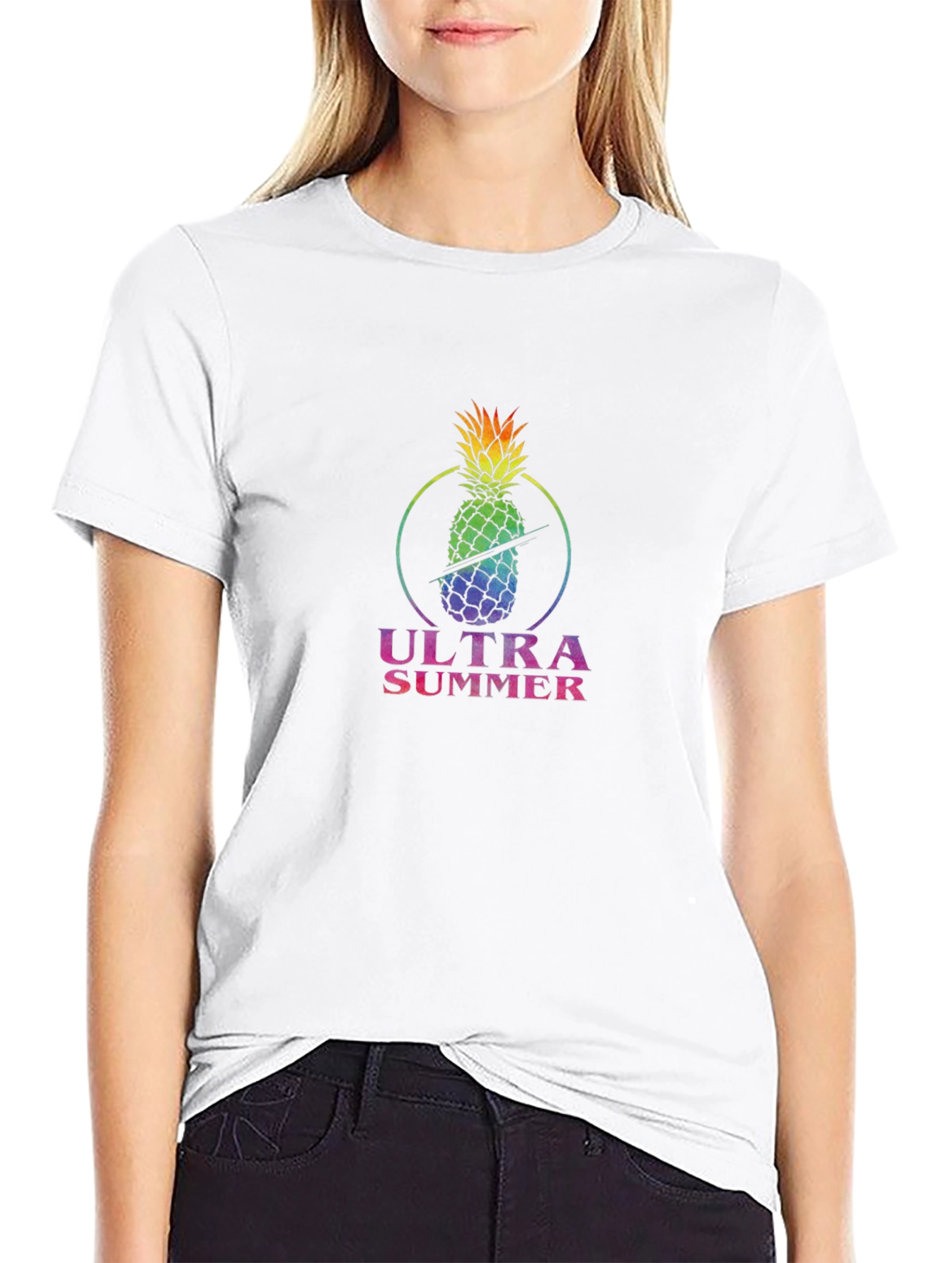 Ultra Summer Pineapple Black T-Shirt