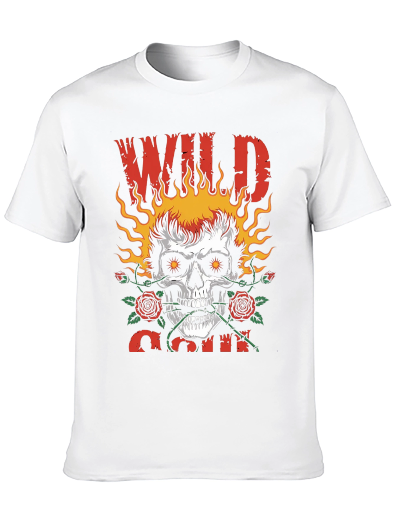 Wild Soul Skull Graphic Tee - Black