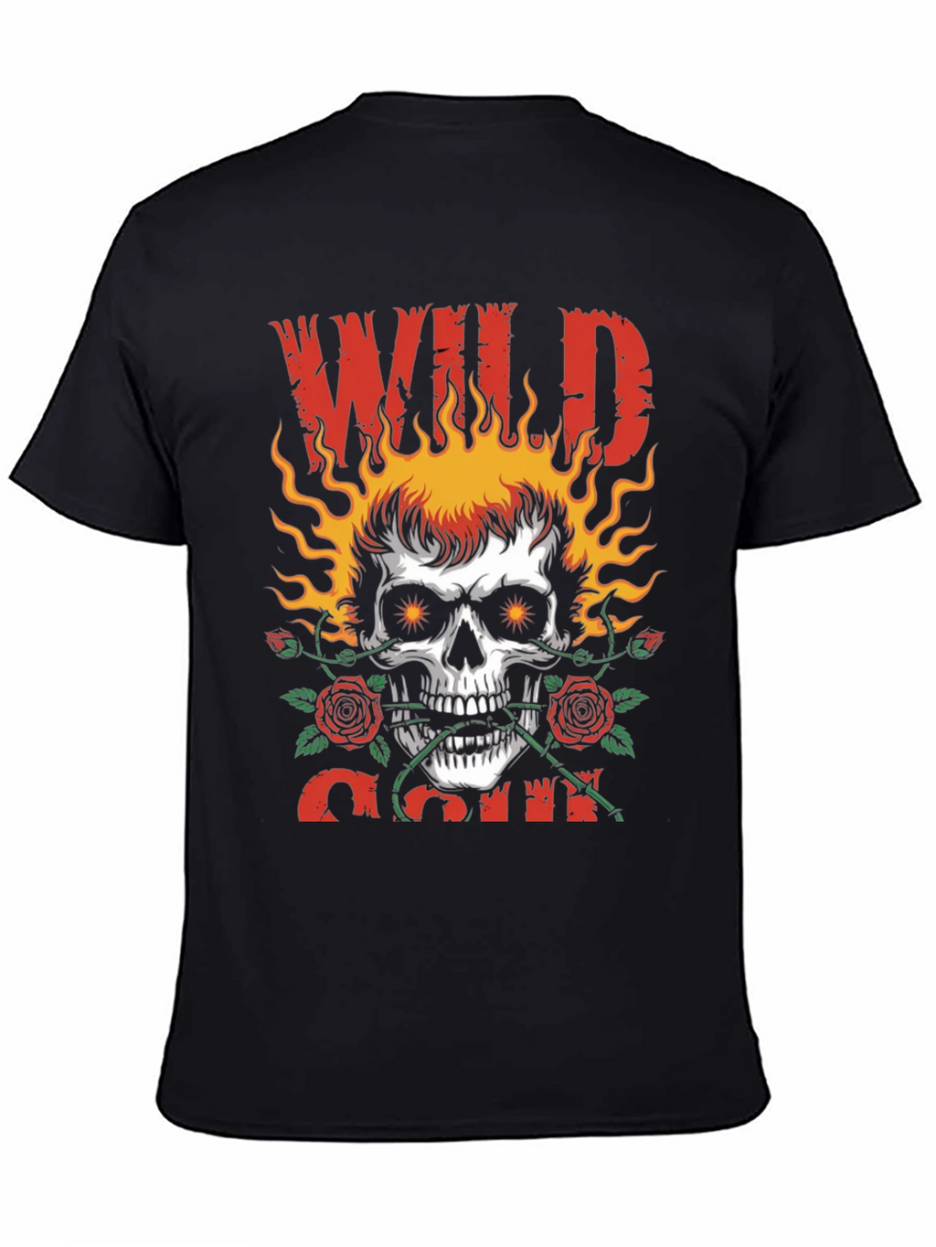 Wild Soul Skull Graphic Tee - Black