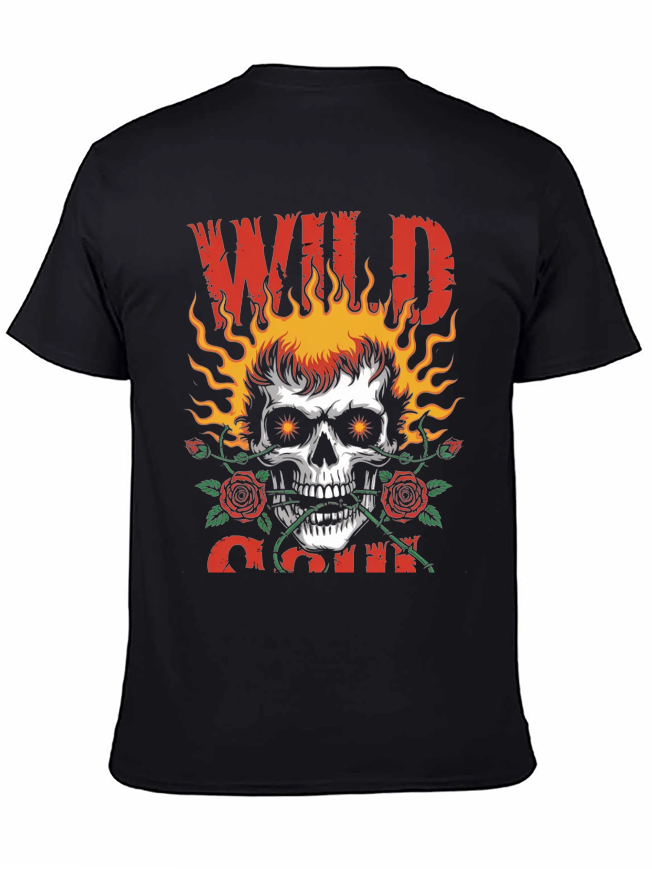 Wild Soul Skull Graphic Tee - Black