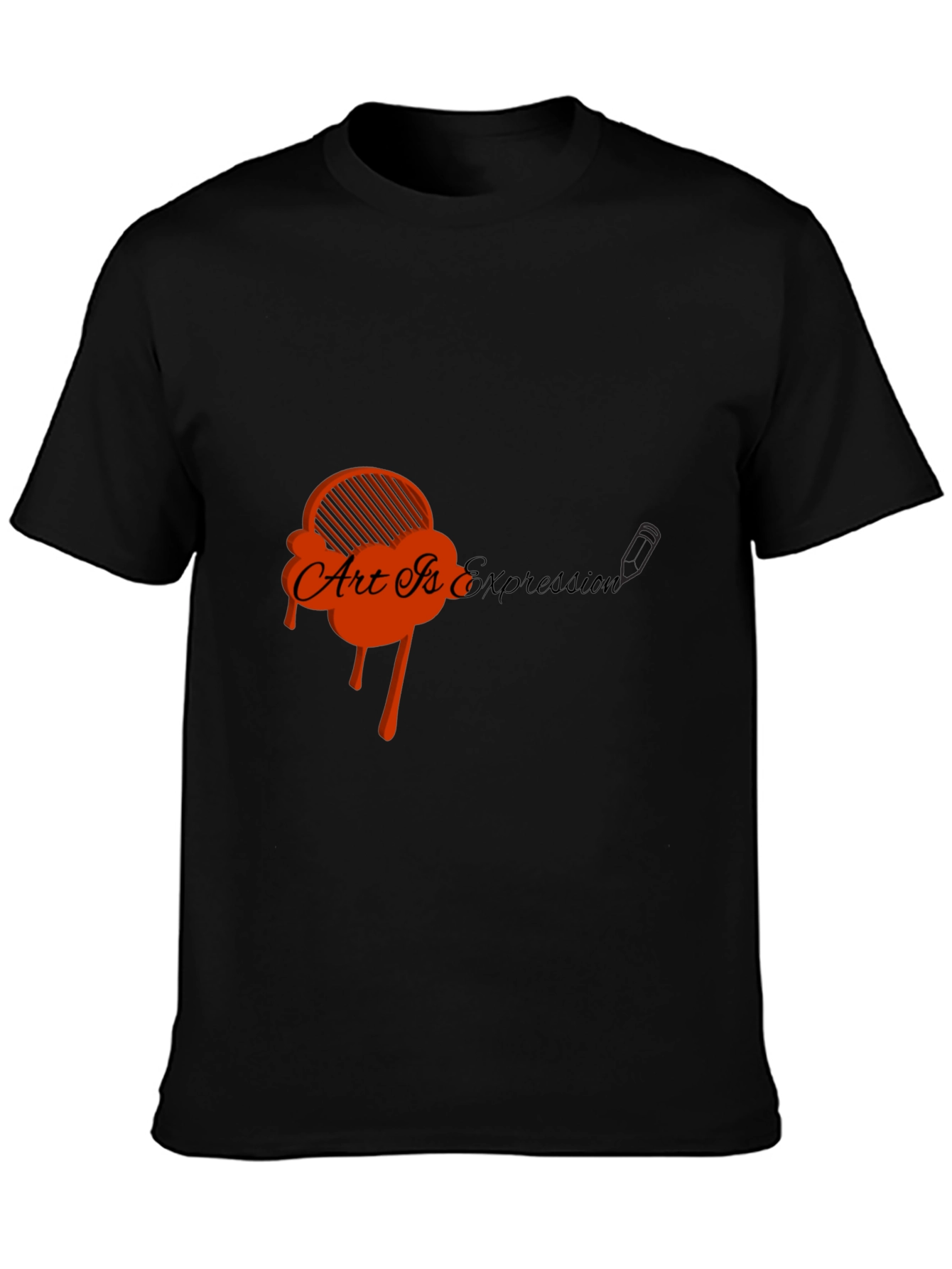 Art Is Expression Black Graphic Tee
