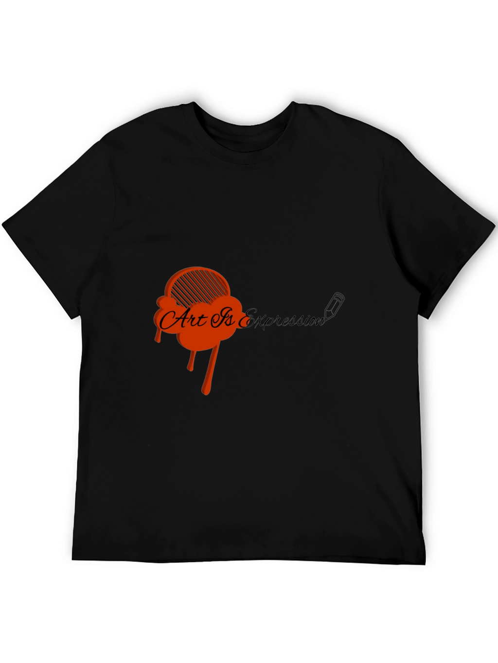 Art Is Expression Black Graphic Tee