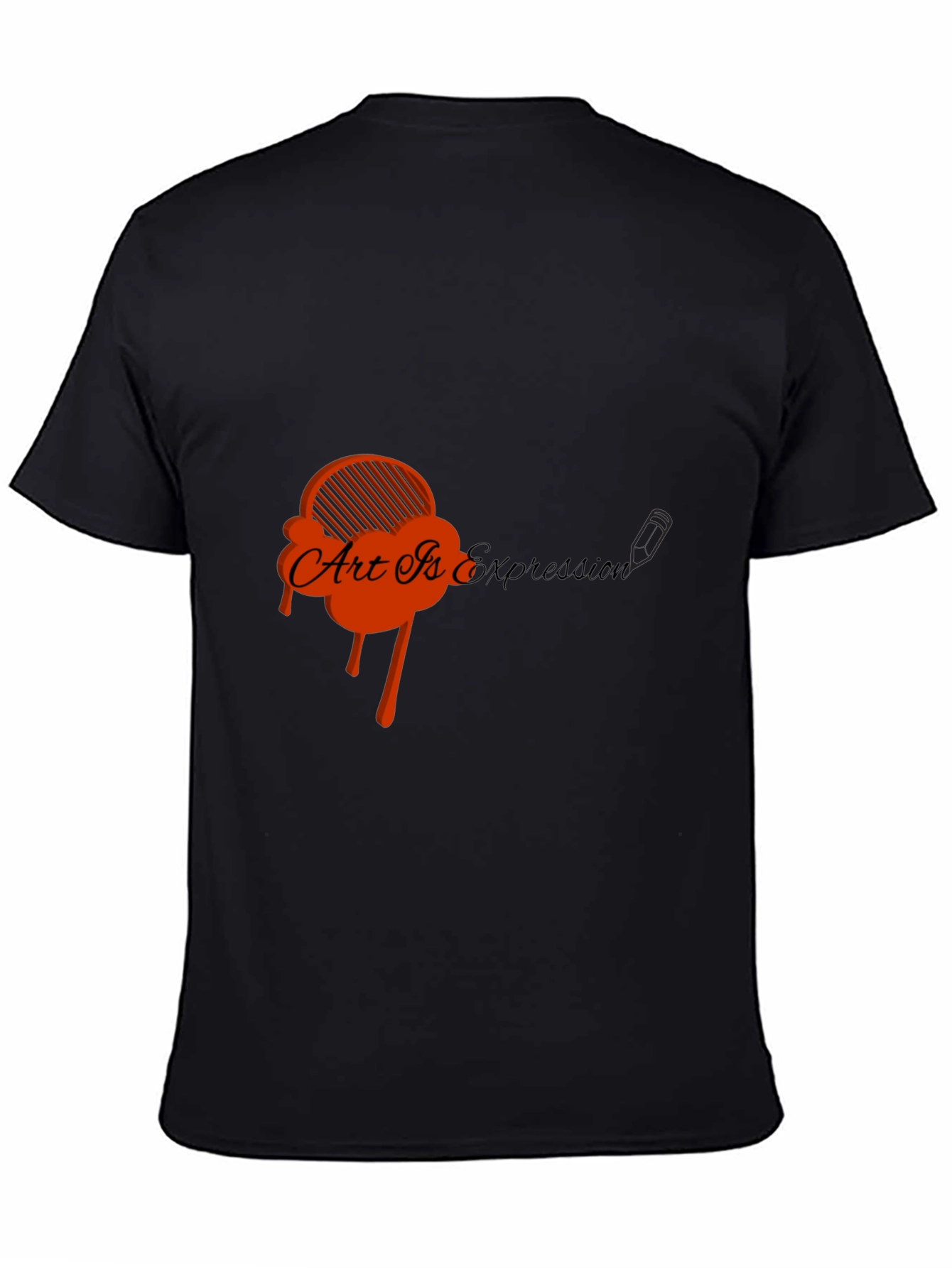 Art Is Expression Black Graphic Tee