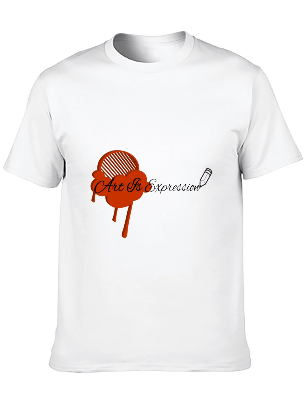 Art Is Expression Black Graphic Tee