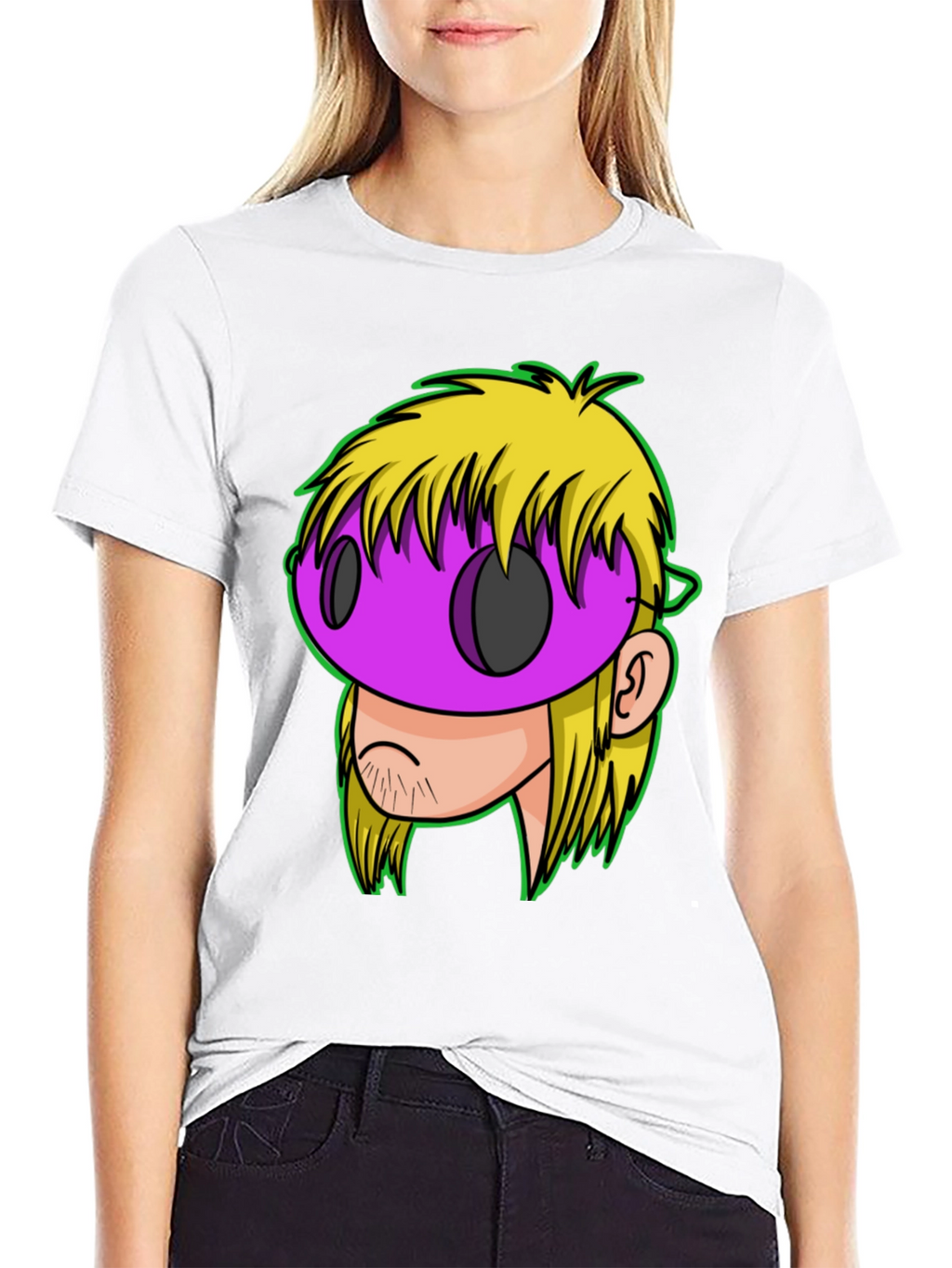 Graphic T-Shirt - Cartoon Mask Design