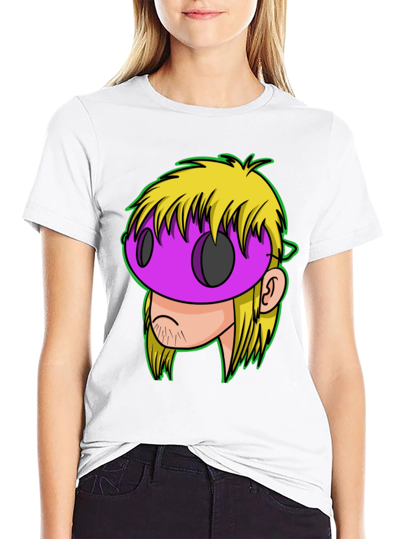 Graphic T-Shirt - Cartoon Mask Design