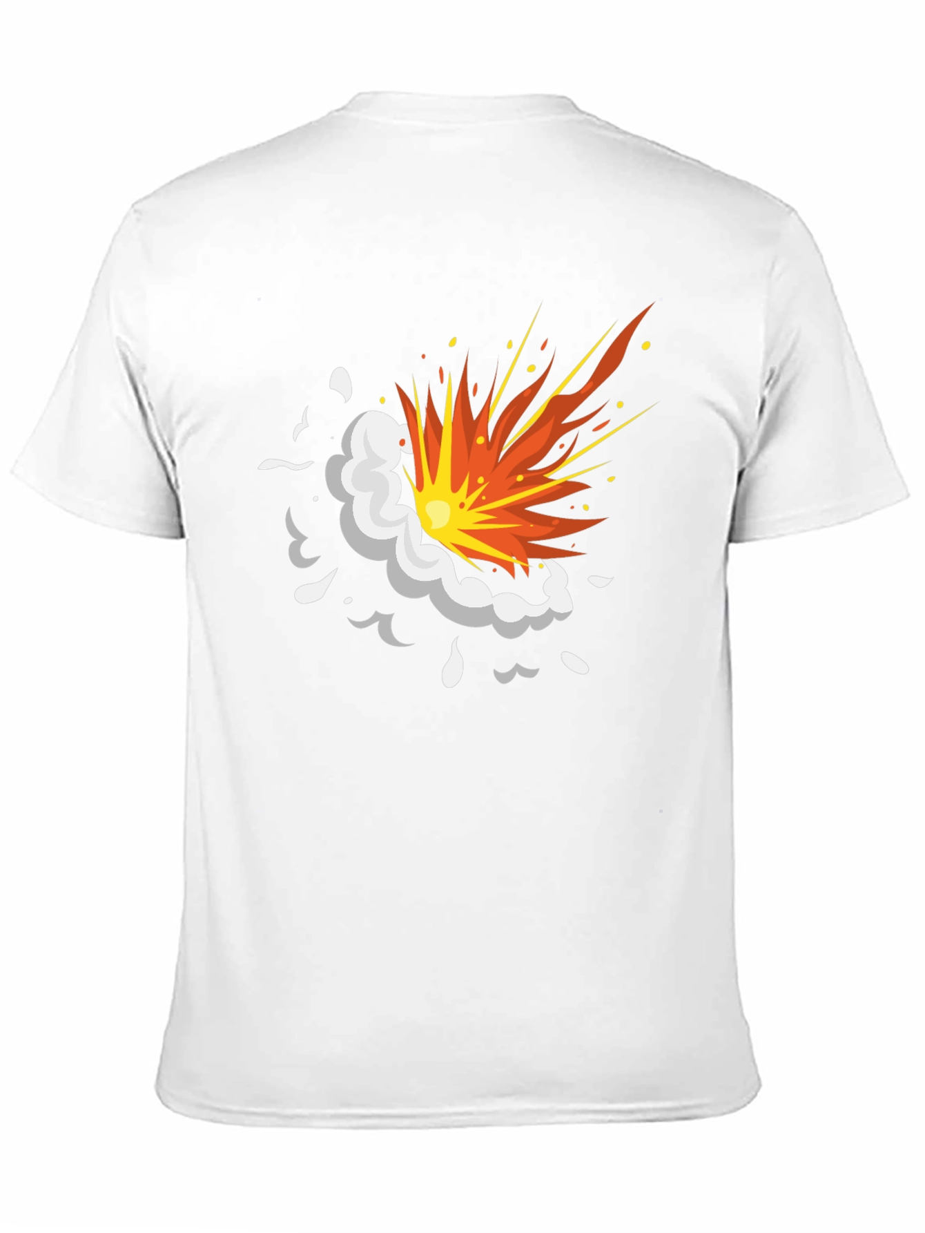 Explosion Graphic Black T-Shirt - Cartoon Style
