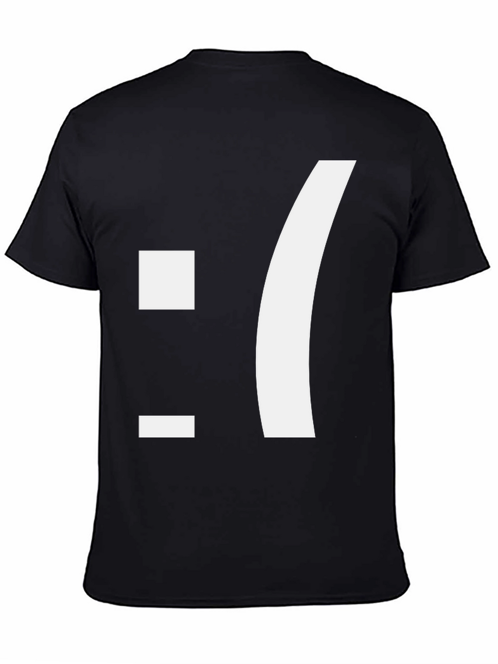 Sad Emoticon T-Shirt - Black