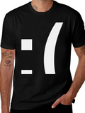 Sad Emoticon T-Shirt - Black