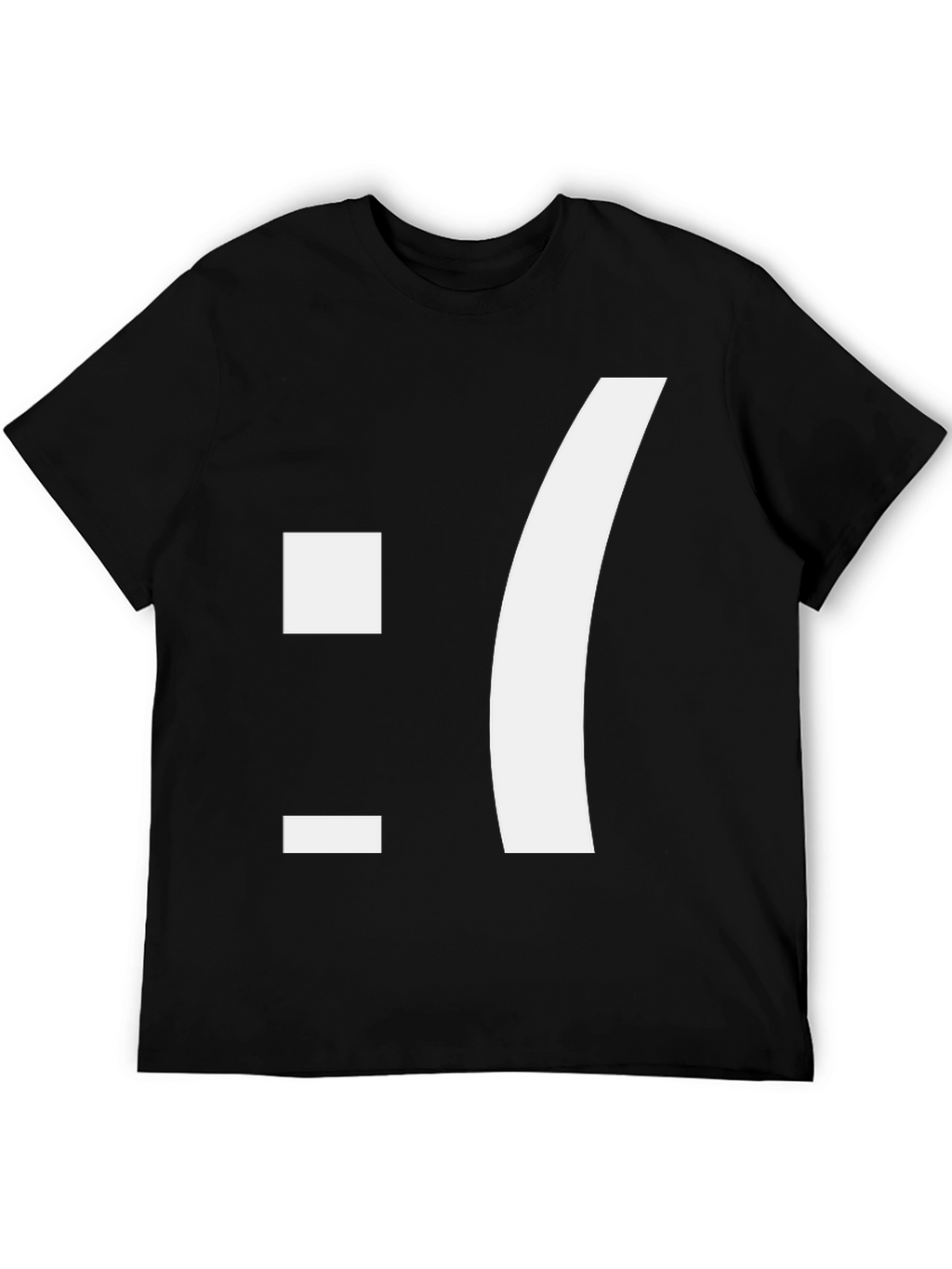 Sad Emoticon T-Shirt - Black