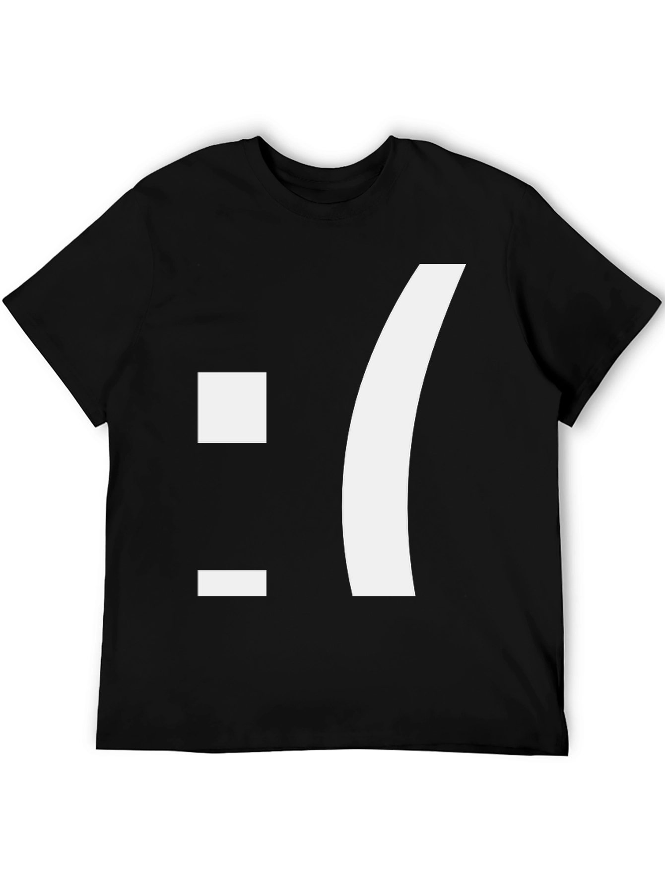 Sad Emoticon T-Shirt - Black