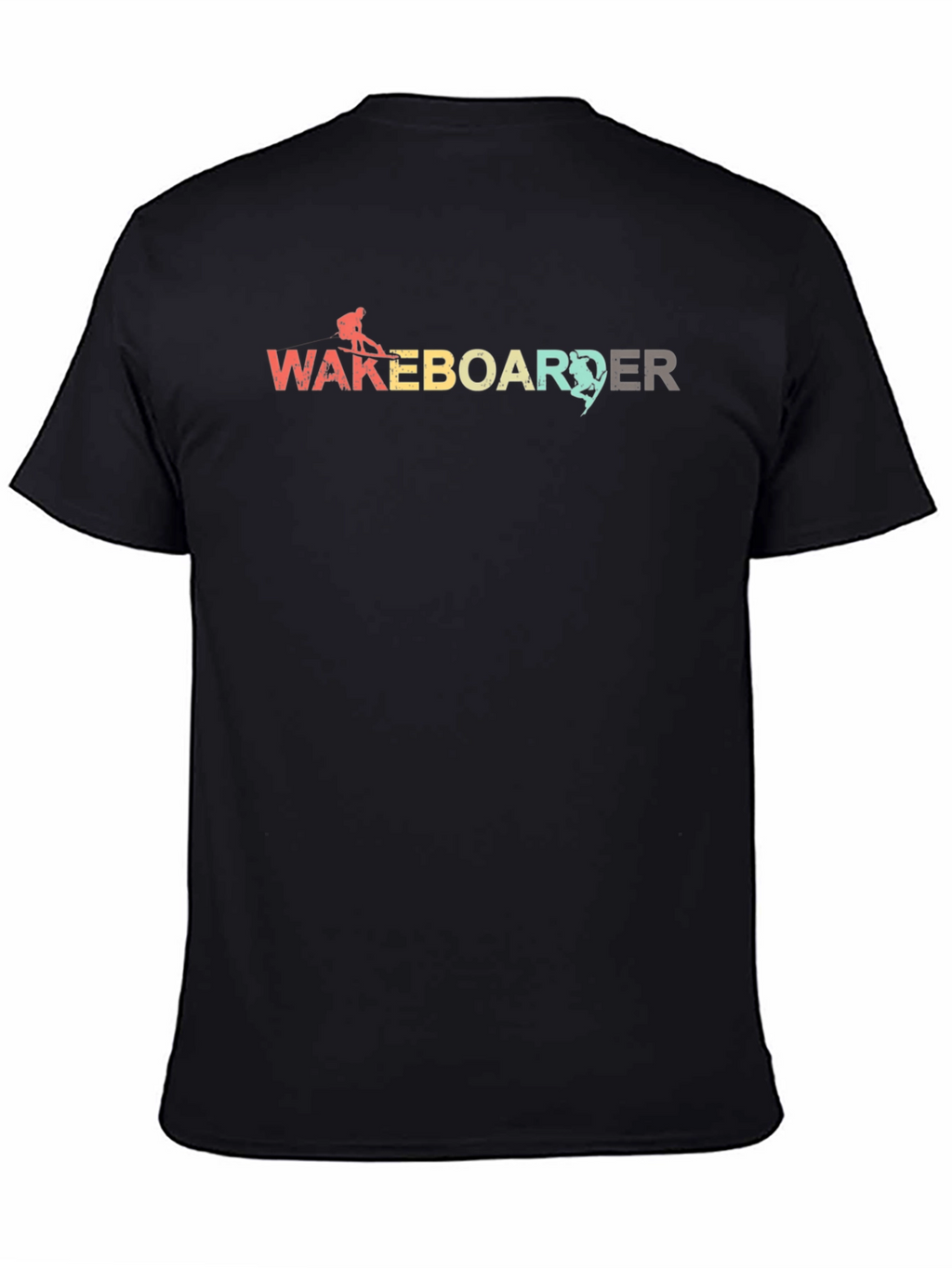 Wakeboarder Graphic Tee - Black Cotton Blend