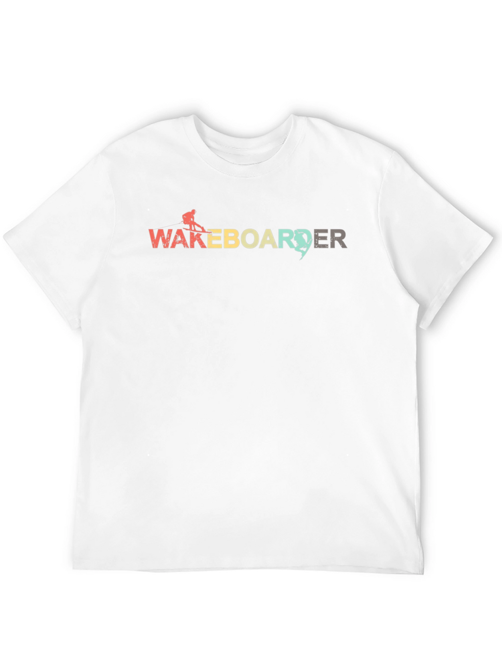 Wakeboarder Graphic Tee - Black Cotton Blend