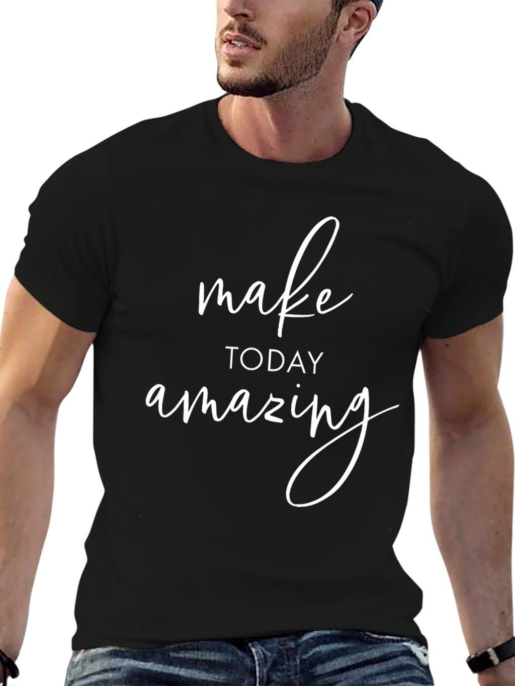 Inspirational Black T-Shirt: Make Today Amazing