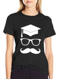 Graduation Glasses & Mustache T-Shirt