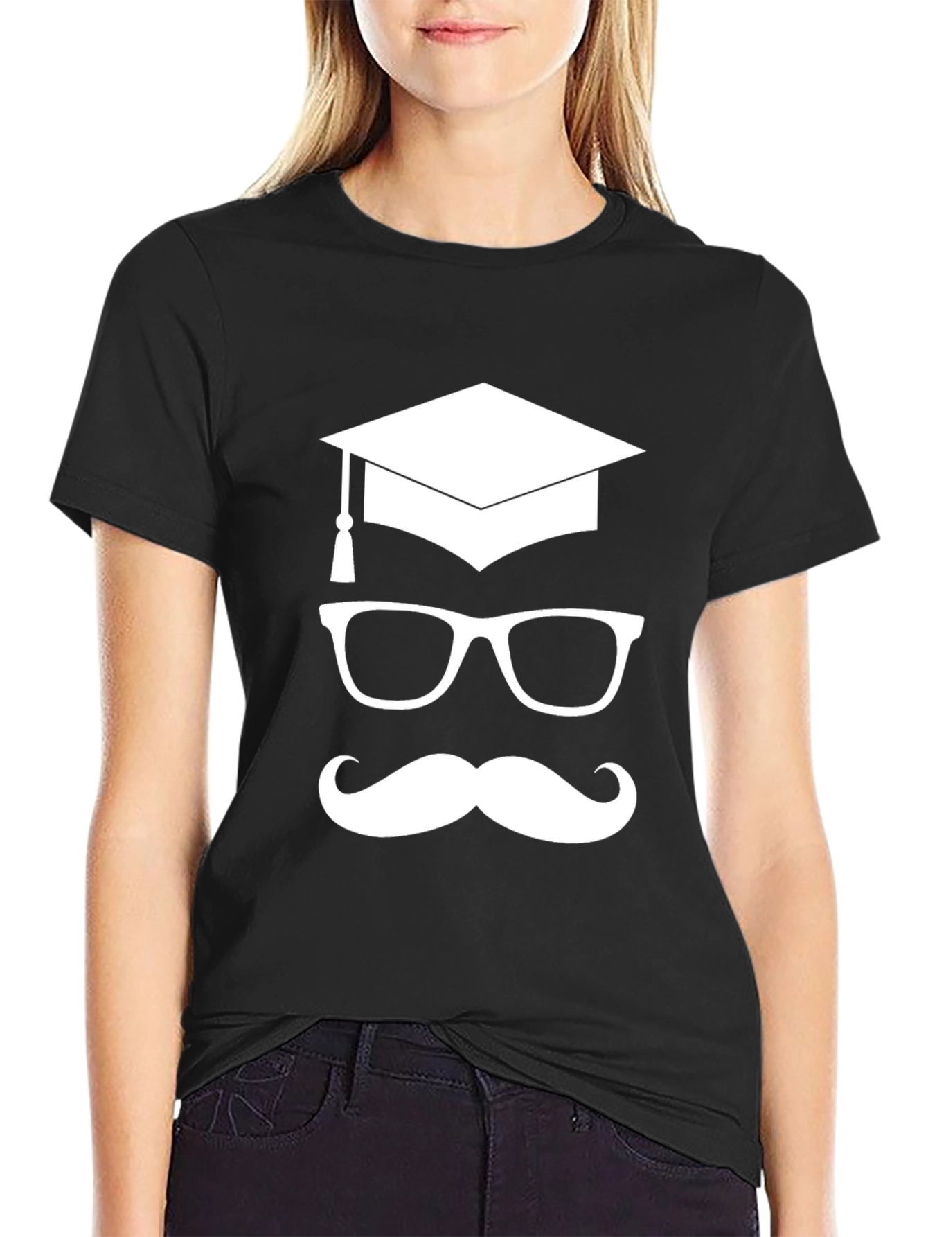 Graduation Glasses & Mustache T-Shirt