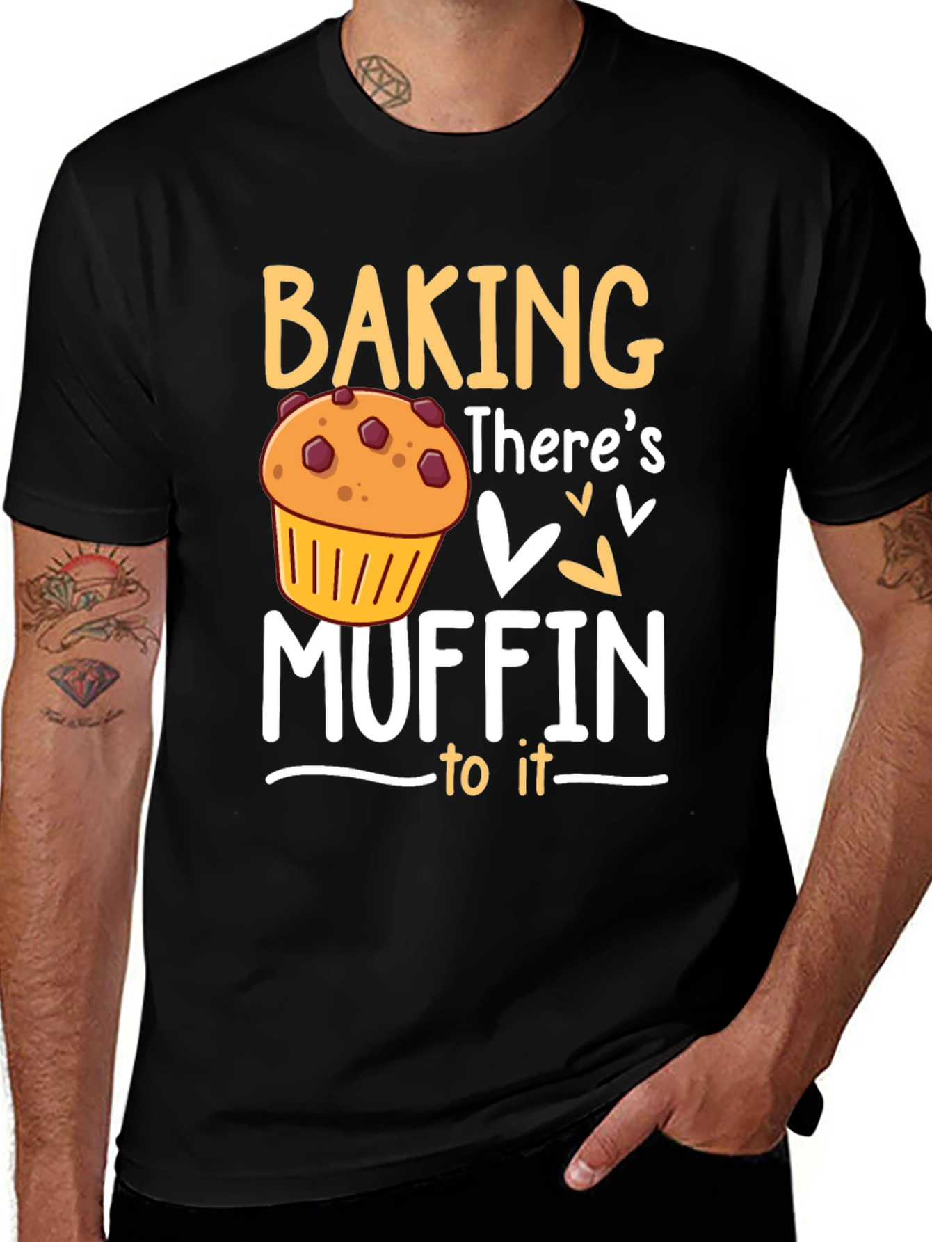 Baking Muffin Pun Graphic T-Shirt - Novelty Tee