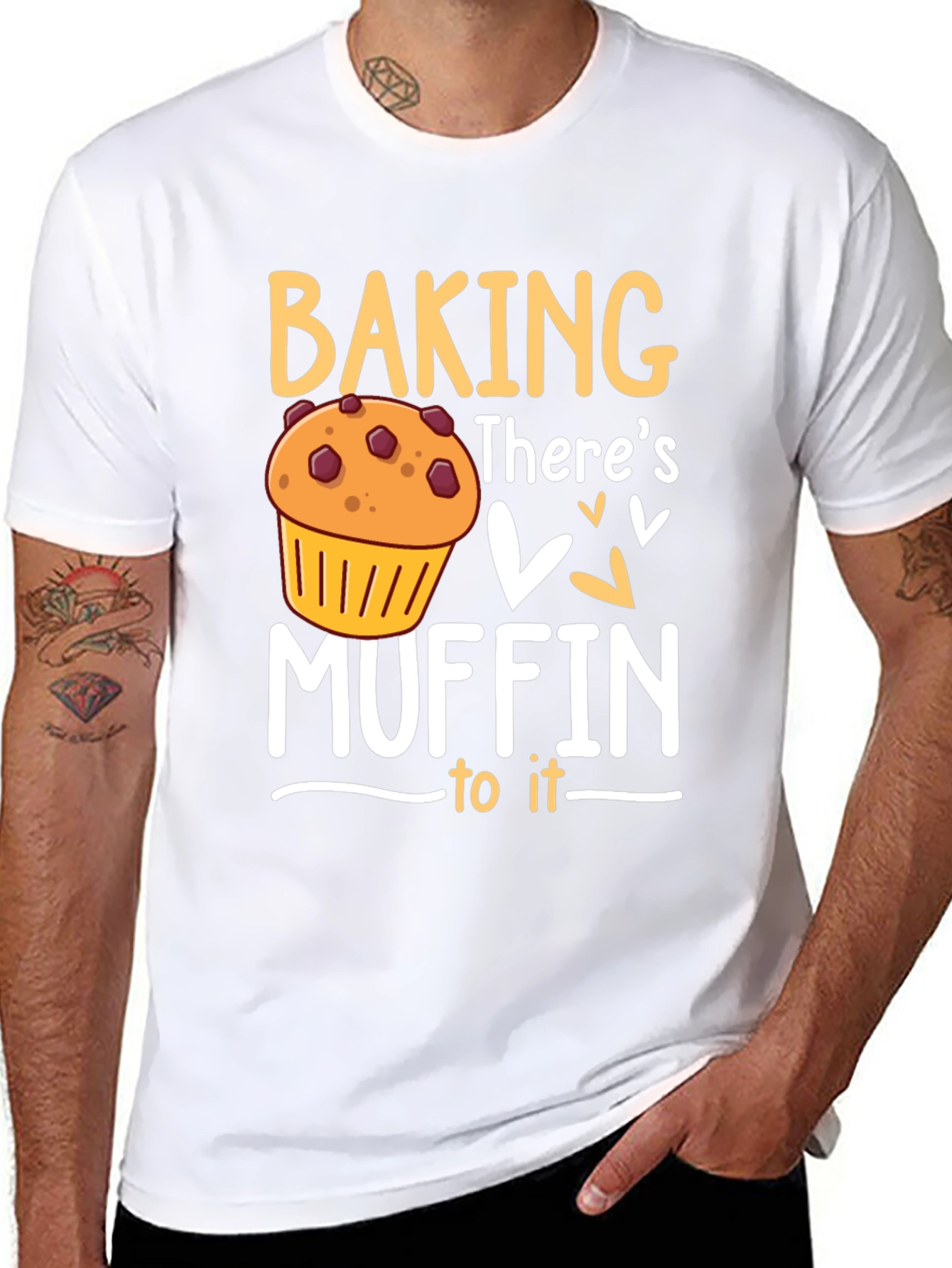 Baking Muffin Pun Graphic T-Shirt - Novelty Tee