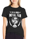 Humorous Metal Fan Graphic T-Shirt