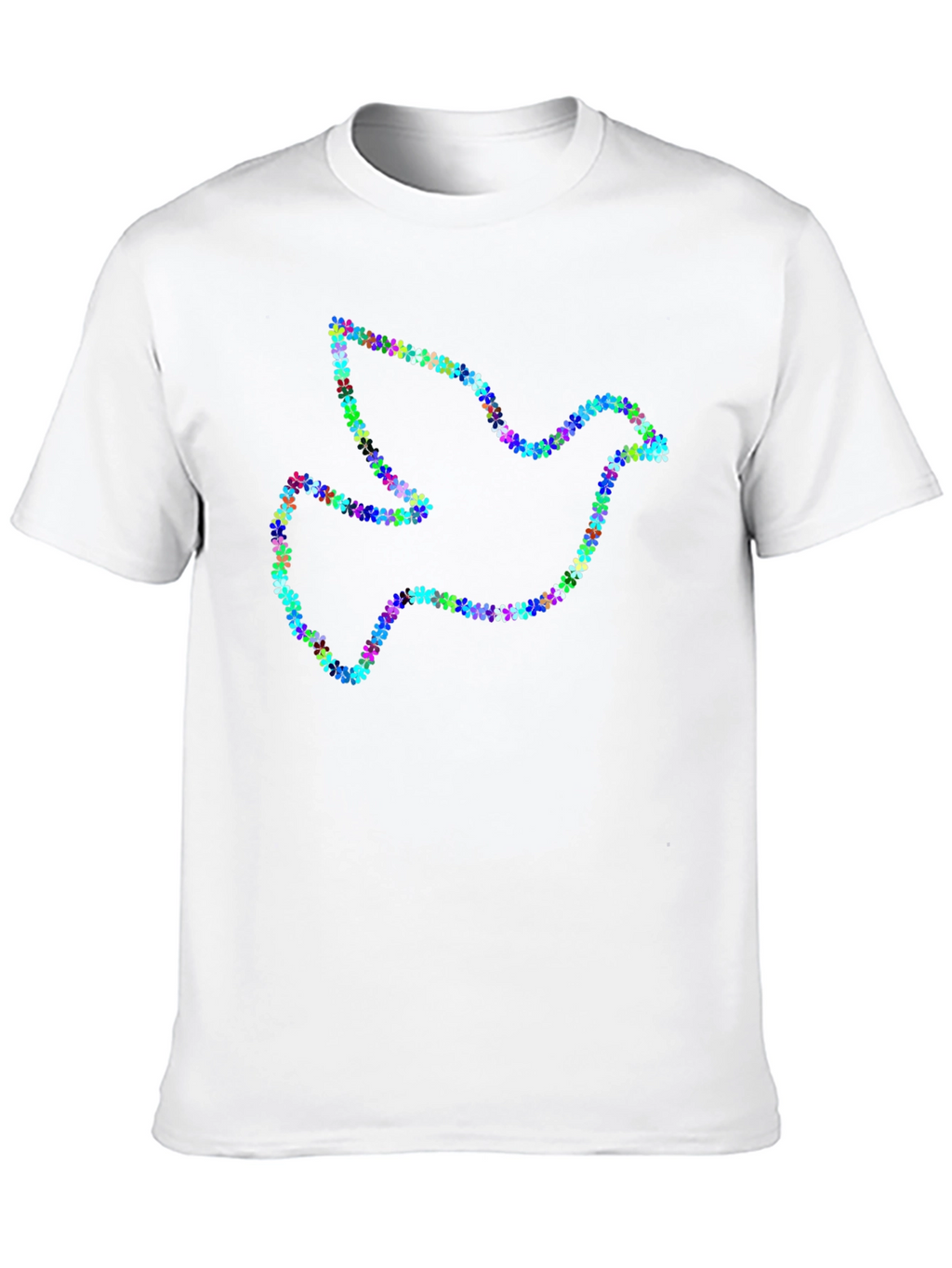 Floral Dove Graphic T-Shirt - Peace Design