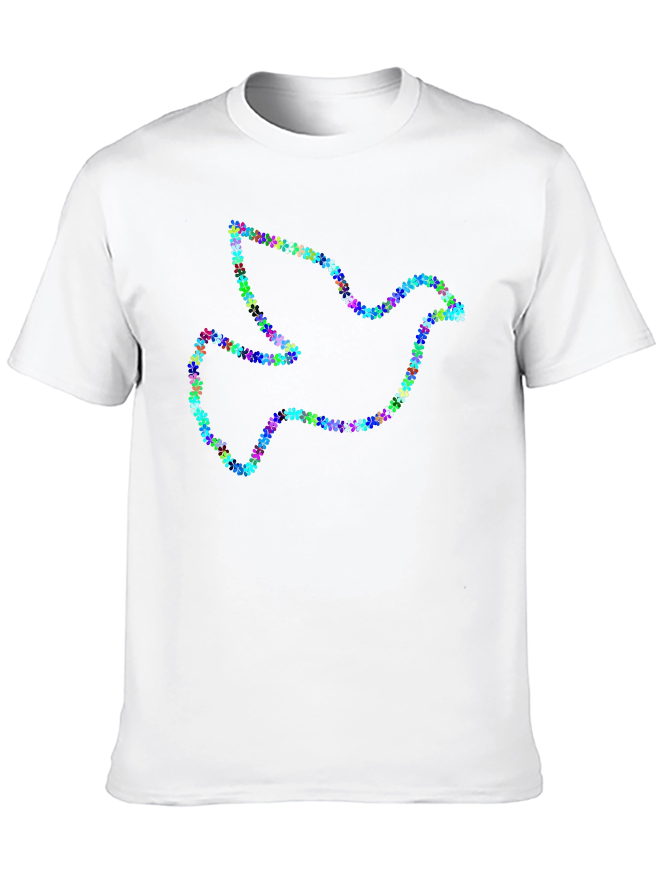 Floral Dove Graphic T-Shirt - Peace Design