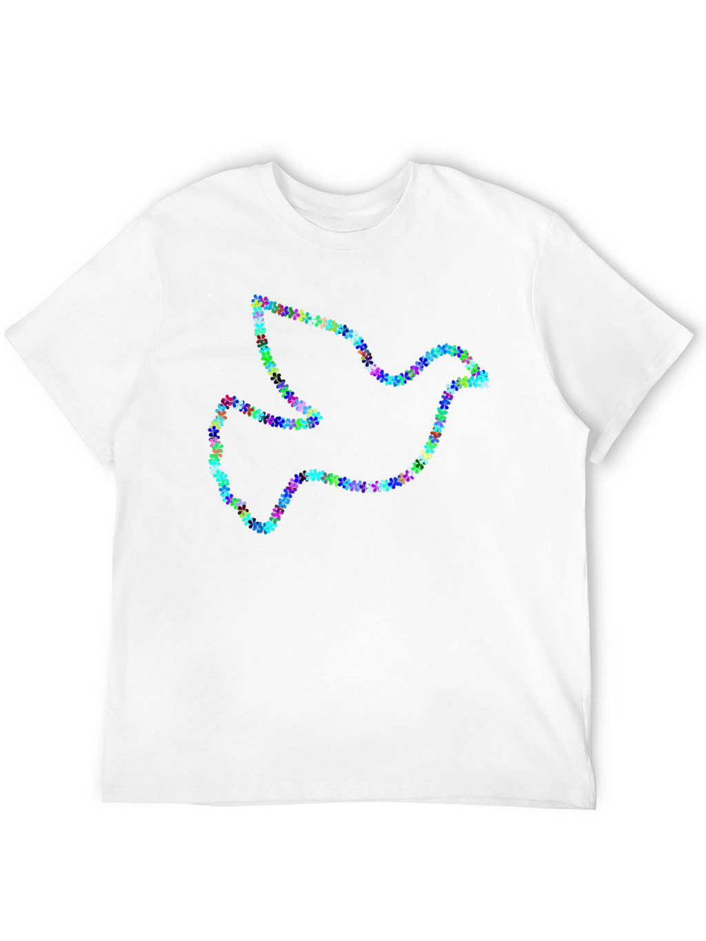 Floral Dove Graphic T-Shirt - Peace Design