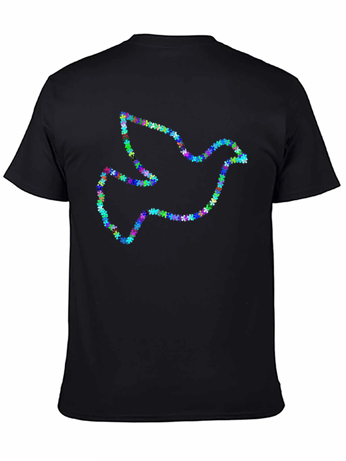 Floral Dove Graphic T-Shirt - Peace Design