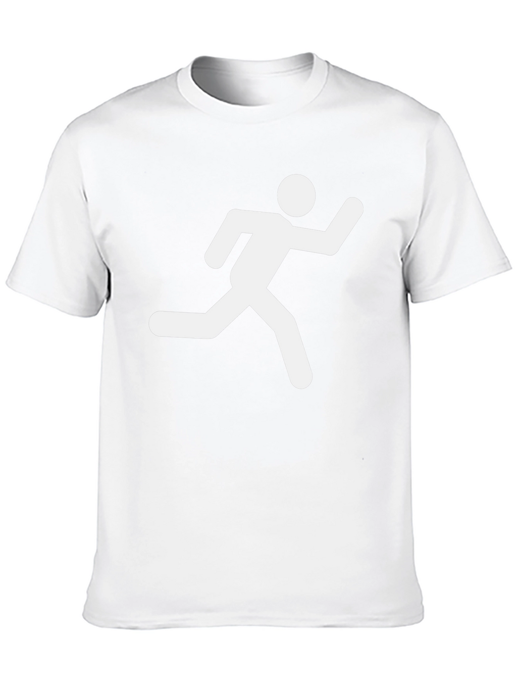 Running Man Graphic Tee - Black Cotton T-Shirt