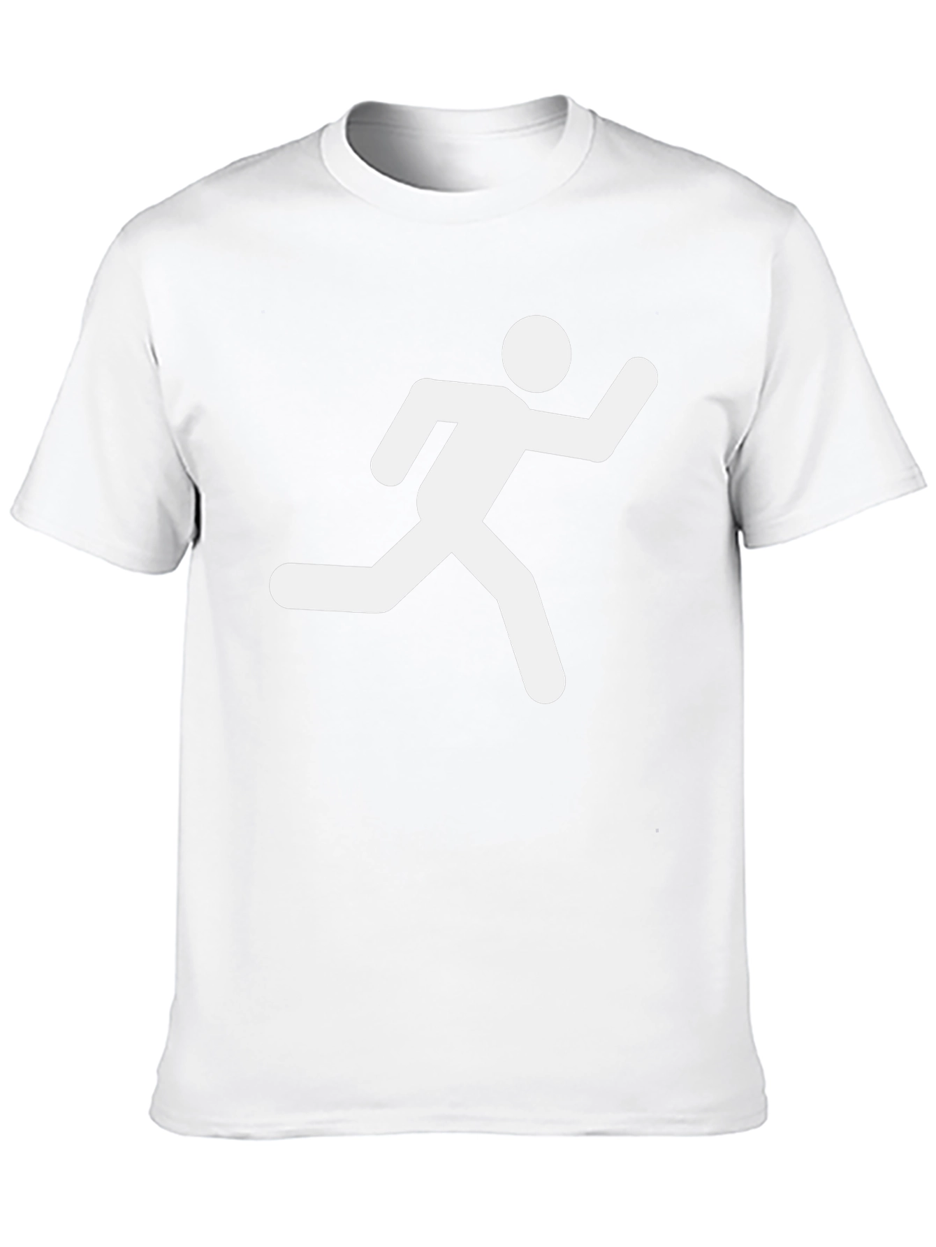 Running Man Graphic Tee - Black Cotton T-Shirt